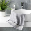 Serviette invite 30 x 50 cm eponge unie jacquard belina Gris, image n° 1