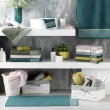 Serviette invite 30 x 50 cm eponge unie jacquard belina Miel, image n° 3
