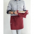 Tablier serveur gaze de coton 45 x 80 cm Gaia Bordeaux, image n° 3