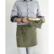 Tablier serveur gaze de coton 45 x 80 cm gaia romarin Kaki, image n° 3