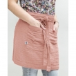 Tablier serveur gaze de coton 45 x 80 cm gaïa rose pêche Rose, image n° 1
