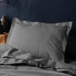 Taie d'oreiller 50 x 70 cm uni 57 fils lina  +point bourdon Anthracite, image n° 4