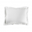 Taie d'oreiller 50 x 70 cm uni 57 fils lina  +point bourdon Blanc, image n° 1