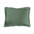 Taie d'oreiller 50 x 70 cm uni 57 fils lina +point bourdon C&egrave;dre, image n° 1