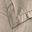 Taie d'oreiller 50 x 70 cm uni 57 fils lina  +point bourdon Sable, image n° 2
