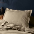 Taie d'oreiller 50 x 70 cm uni 57 fils lina  +point bourdon Sable, image n° 4