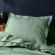 Taie d'oreiller 50 x 70 cm uni 57 fils lina  +point bourdon Sauge, image n° 4
