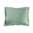 Taie d'oreiller 50 x 70 cm uni 57 fils lina  +point bourdon Sauge, image n° 1