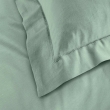 Taie d'oreiller 50 x 70 cm uni 57 fils lina  +point bourdon Sauge, image n° 2