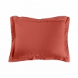 Taie d'oreiller 50 x 70 cm uni 57 fils lina +point bourdon Terracotta, image n° 1