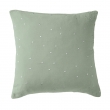 taie d'oreiller 60 x 60 cm gaze de coton gaïa chic eucalyptus, image n° 1