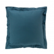 Taie d'oreiller 63 x 63 cm en percale uni 78 fils Bleu, image n° 1