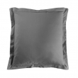 Taie d'oreiller 63 x 63 cm uni 57 fils lina  +point bourdon Anthracite, image n° 1