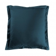 Taie d'oreiller 63 x 63 cm uni 57 fils lina  +point bourdon Bleu, image n° 1
