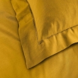 Taie d'oreiller 63 x 63 cm uni 57 fils lina  +point bourdon Curry, image n° 2