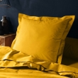 Taie d'oreiller 63 x 63 cm uni 57 fils lina  +point bourdon Curry, image n° 4