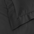 Taie d'oreiller 63 x 63 cm uni 57 fils lina  +point bourdon Noir, image n° 2