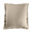 Taie d'oreiller 63 x 63 cm uni 57 fils lina  +point bourdon Sable, image n° 1