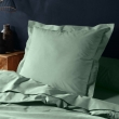 Taie d'oreiller 63 x 63 cm uni 57 fils lina  +point bourdon Sauge, image n° 4