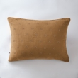 Taie d'oreiller brodée en gaze de coton 50 x 70 cm Gaïa Boho Camel, image n° 1