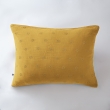 Taie d'oreiller brodée en gaze de coton 50 x 70 cm Gaïa Boho Jaune, image n° 1