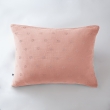 Taie d'oreiller brodée en gaze de coton 50 x 70 cm Gaïa Boho Rose pêche, image n° 1