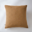 Taie d'oreiller brodée en gaze de coton 60 x 60 cm Gaïa Boho Camel, image n° 1