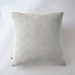 Taie d'oreiller brodée en gaze de coton 60 x 60 cm Gaïa Boho Gris, image n° 1