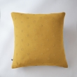 Taie d'oreiller brodée en gaze de coton 60 x 60 cm Gaïa Boho Jaune safran, image n° 1