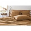 Taie d'oreiller gaze de coton brodée fil or 50 x 70 cm Gaia Chic Camel, image n° 2