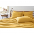 Taie d'oreiller gaze de coton brodée fil or 50 x 70 cm Gaia Chic Jaune, image n° 2