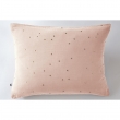 Taie d'oreiller gaze de coton brodée fil or 50 x 70 cm Gaia Chic Rose, image n° 1