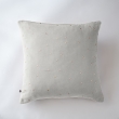 Taie d'oreiller gaze de coton brodée fil or 60 x 60 cm Gaia Chic Gris, image n° 1