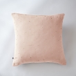Taie d'oreiller gaze de coton brodée fil or 60 x 60 cm Gaia Chic Rose, image n° 1