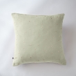 Taie d'oreiller gaze de coton brodée fil or 60 x 60 cm Gaia Chic Vert d'eau, image n° 1