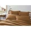 Taie d'oreiller gaze de coton tissée  60 x 60 cm Gaia Match Camel, image n° 4
