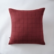 Taie d'oreiller gaze de coton tissée  60 x 60 cm Gaia Match Lie de vin, image n° 1