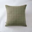 Taie d'oreiller gaze de coton tissée  60 x 60 cm Gaia Match Romarin, image n° 1