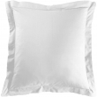 Taie d'oreiller volant plat 63 x 63 cm uni 57 fils lina  + point bourdon Blanche, image n° 2