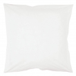 Taie d'oreiller volant plat 63 x 63 cm uni 57 fils lina  + point bourdon Blanche, image n° 1