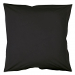 Taie d'oreiller volant plat 63 x 63 cm uni 57 fils lina  + point bourdon Charbon, image n° 1