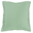 Taie d'oreiller volant plat 63 x 63 cm uni 57 fils lina +point bourdon Tilleul, image n° 1