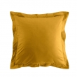 Taie d'oreiller vp 63 x 63 cm uni bio 57 fils gots biolina  +p. bourdon Ocre, image n° 1