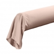 Taie de traversin 85 x 185 cm percale uni 78 fils percaline  +p. bourdon Nude, image n° 1