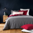 Taie de traversin 85 x 185 cm uni 57 fils lina  +point bourdon Anthracite, image n° 4