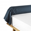 Taie de traversin 85 x 185 cm uni 57 fils lina  +point bourdon Bleu, image n° 1