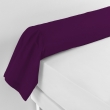 Taie de traversin 85 x 185 cm uni 57 fils lina  + point bourdon Myrtille, image n° 1
