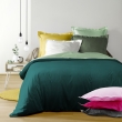 Taie de traversin 85 x 185 cm uni 57 fils lina  + point bourdon Myrtille, image n° 2