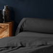 Taie de traversin 85 x 185 cm uni 57 fils lina  +point bourdon Noir, image n° 3
