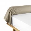 Taie de traversin 85 x 185 cm uni 57 fils lina  +point bourdon Sable, image n° 1